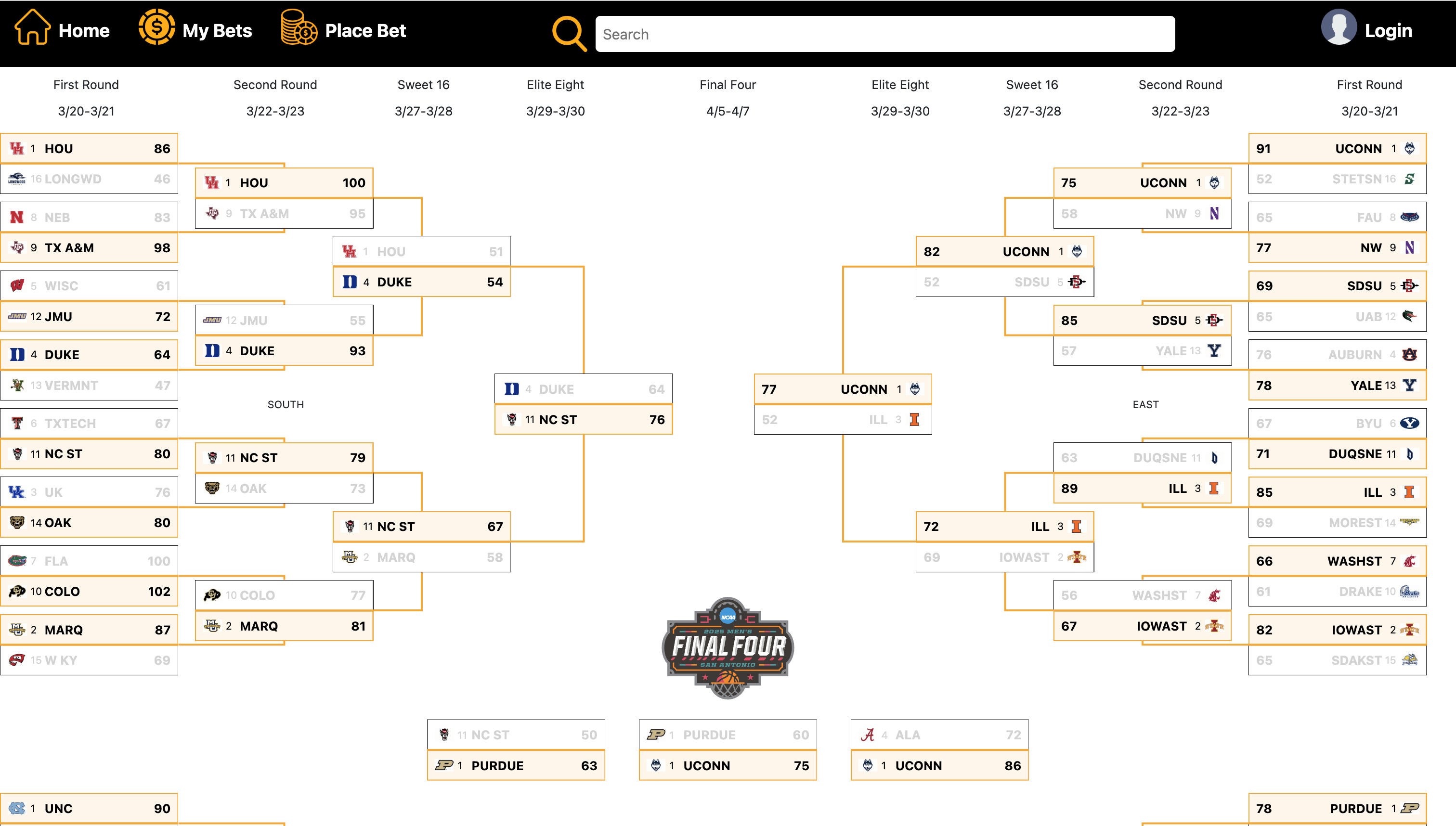March Madness Betting Platform preview 1